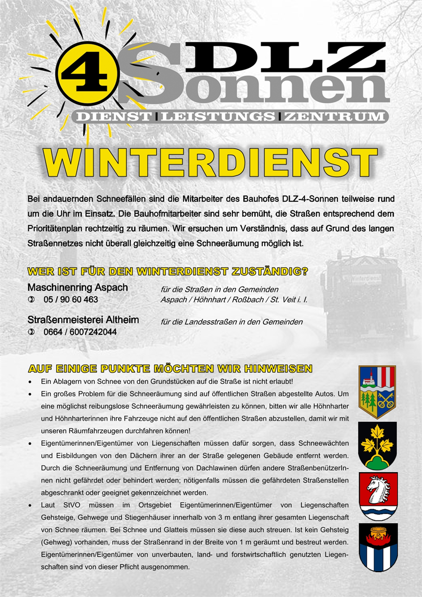 Plakat Winterdienst