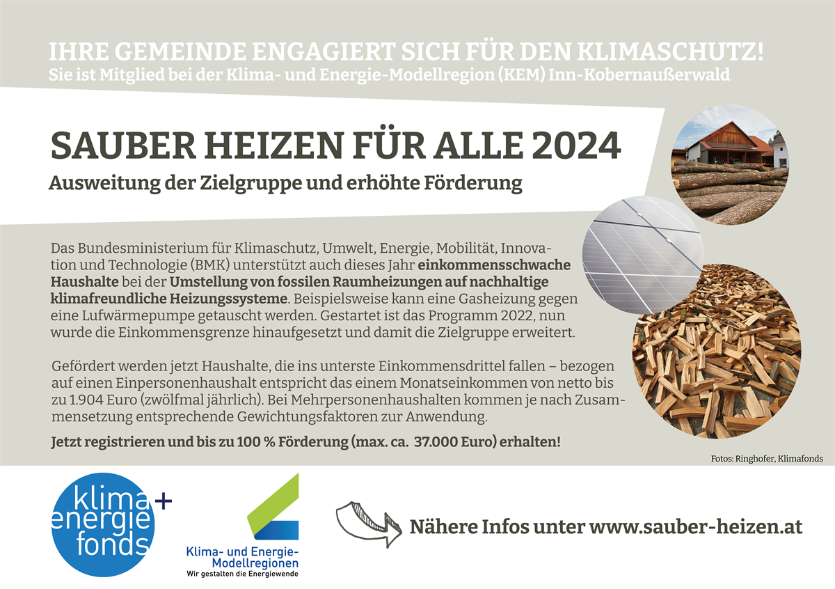 Plakat Sauber Heizen für Alle 2024